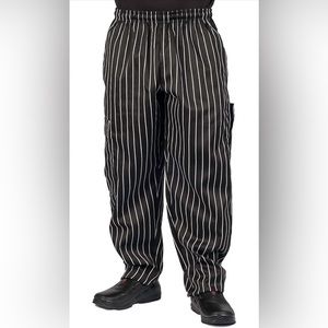 KNG Chalk Stripe Baggy Cargo Chef Pants for Men